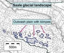 Detailed map with klimpes